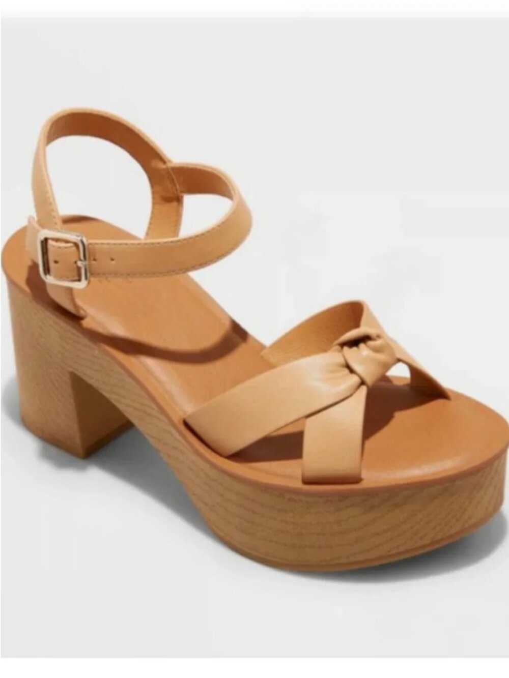 Women's Valerie Platform Heels Tan- Universal Thread™ 10